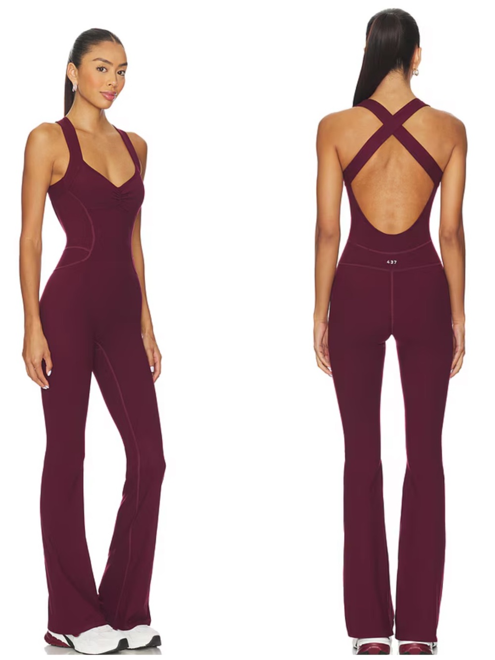 437 ✨ The Sculpt Onesie ✨ SMALL • Black Cherry